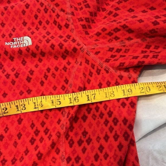 The north face red with diamonds fleece quarters zip size large - Picture 5 of 9